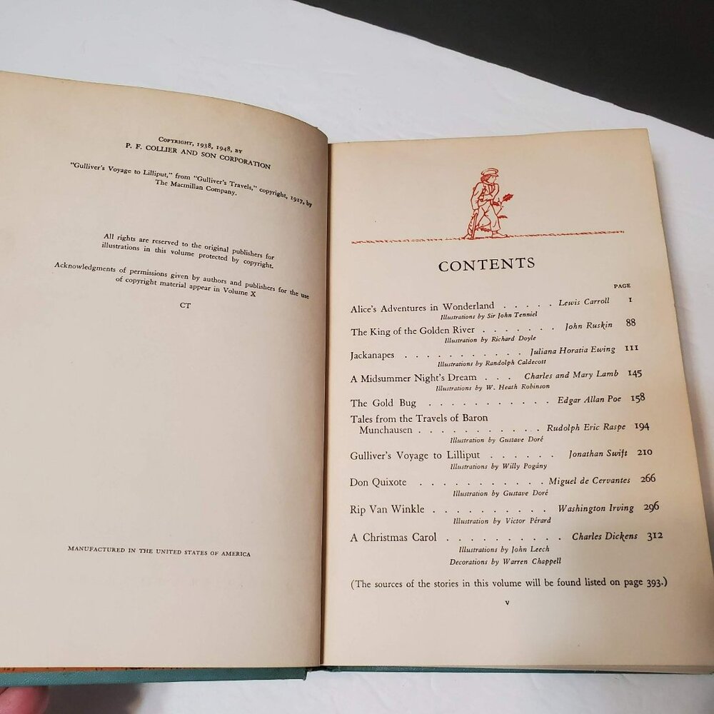 Vintage 1948 Hardcover Book, Antique Book for Styling, The Young Folks Shelf - Picture 6 of 12